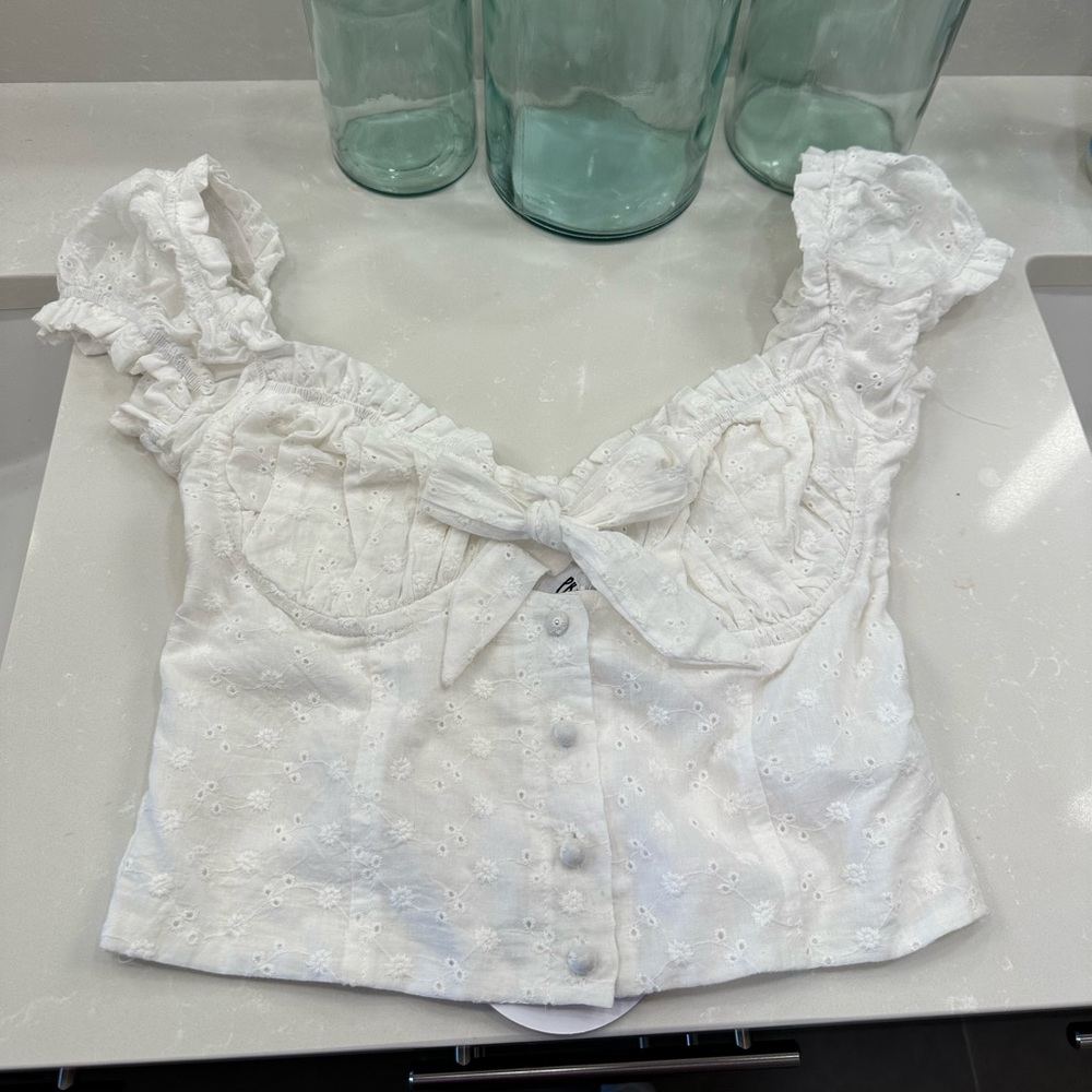 Princess Polly Elouise Crop Top Broderie